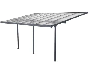 New Aanleunende Pergola In Aluminium 15,1M Antraciet Alvaro - L497Xd305Xh240/285 Cm Prieel, Pergola, Gazebo En Kiosk