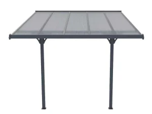 Shop Aanleunende Pergola In Aluminium 9,5M Antraciet Alvaro - L314Xd305Xh240/285 Cm Prieel, Pergola, Gazebo En Kiosk