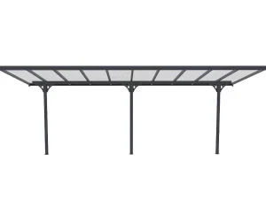 Cheap Aanleunende Pergola In Aluminium 18,8M Antraciet Alvaro - L618Xd305Xh240/285 Cm Prieel, Pergola, Gazebo En Kiosk