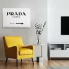 Store Afdrukken Op Canvas Prada Marfa, Wit, Zwart, 45X3X70 Cm, Decoratieve Wandplaat