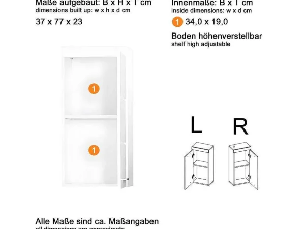 Cheap Amandamandobea Badkamerkast 1 Deur Grijs, Agave Grijs Hoogglans. Muurkast Badkamer