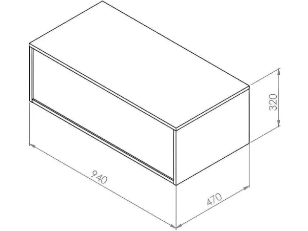 Best Antracietgrijs Hangend Badkamermeubel Met Enkele Wastafel - 94 Cm - Teana Ii Badkamermeubel Met Enkele Wastafel