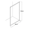 Best Sale Badscherm Goudkleurig Industriele Stijl 80 X 140 Cm Gehard Glas Bradenton Badscherm