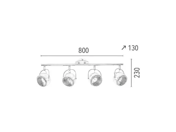 Fashion Ball Spot, Chroom, Wit, 80X13X23 Cm, Tuinlamp