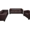 Sale 3-2-1 Bankstel Lille (3-Delig), Kunstleer, Koffie Set Zitbank + Fauteuil