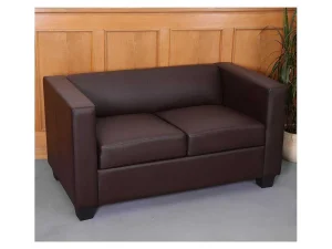 Sale 3-2-1 Bankstel Lille (3-Delig), Kunstleer, Koffie Set Zitbank + Fauteuil