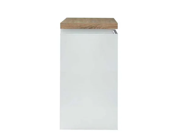 Outlet Barmeubel Halo Ii - Wit Gelakt Mdf - Leds - Wit En Eik Barmeubel