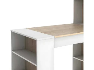 Discount Barmeubel Met Opbergruimtes - Mdf - Naturel En Wit - Skarn Barmeubel