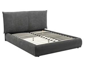 Flash Sale Bed 160 X 200 Cm - Ribfluweel - Antraciet - Sonetri Fluwelen Bed