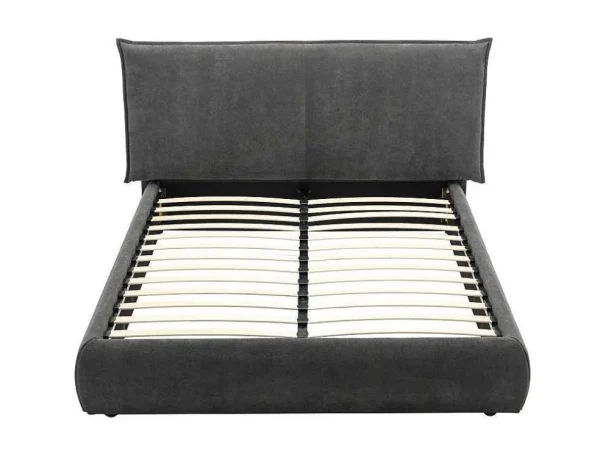 Flash Sale Bed 160 X 200 Cm - Ribfluweel - Antraciet - Sonetri Fluwelen Bed