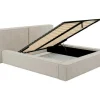 Shop Bed Met Opbergruimte 180 X 200 Cm - Ribfluweel - Beige + Matras - Timano Tweepersoonsbed