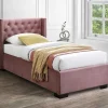 Cheap Bed Met Opbergruimte 90 X 200 Cm Met Gecapitonneerd Hoofdbord Fluweel Roze Met Matras Massimo Bed Met Opbergruimtes