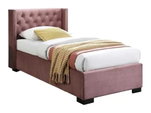 Cheap Bed Met Opbergruimte 90 X 200 Cm Met Gecapitonneerd Hoofdbord Fluweel Roze Met Matras Massimo Bed Met Opbergruimtes