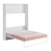 Sale Bedkast 160 X 200 Cm Verticaal Manueel Te Openen Wit Met Matras Malina Ii Tweepersoonsbed