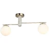 Clearance Biella Plafondlamp, Goud, Zilver, 15 X 68 X 32 Cm, Plafondlamp