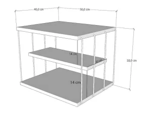 Shop Bijzettafel Met 1 Plank - Licht Naturel En Zwart - Brilena Bijzettafel