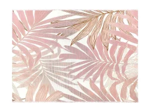 Store Binnen- Of Buitentapijt Etnische Stijl Bloemenmotief Roceta - 150 X 200 Cm - Roze Tuindecoratie