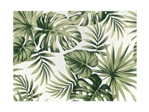 Discount Binnen- Of Buitentapijt Etnische Stijl Bloemenmotief Palmo - 150 X 200 Cm - Groen Tuindecoratie