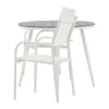 Best Sale Break Tuinmeubelset Tafel O90Cm Grijs, 2 Stoelen Santorini Wit. Loungeset