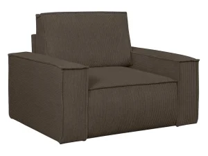 Best Bruine Fauteuil Van Ribfluweel Amelia Fauteuil Stof Fluweel / Suedine