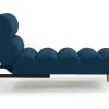 Clearance Chaise Longue Eenzits Slaapbank Cival Van Stof - Blauw Chaise Longue