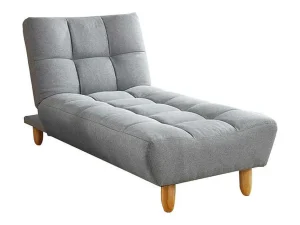 New Chaise Longue Klik-Klak Van Stof - Grijs Chaise Longue