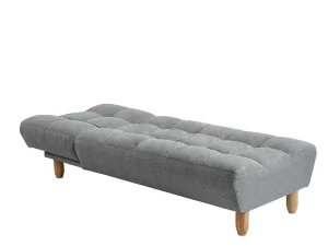 New Chaise Longue Klik-Klak Van Stof - Grijs Chaise Longue