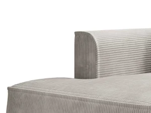 Outlet Chaise Longue Met Hoek Links Van Beige Ribfluweel Pineta Chaise Longue