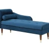 Fashion Chaise Longue Rechts Van Blauwgroen Velours Umari Chaise Longue