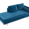 Outlet Chaise Longue Van Stof Kahel - Hoek Links - Eendblauw Chaise Longue