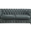 Cheap Chesterfield Zitbank 3 + 2 Plaatsen Brenton 100% Buffelleer - Spaans Groen Bankstel 3+2