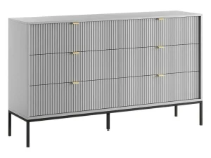 Outlet Commode Met 6 Lades - Grijs - Liouba - Van Ladekast