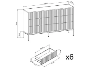 Cheap Commode Met 6 Lades - Zwart - Liouba - Van Ladekast