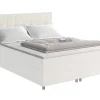 Fashion Complete Boxspringset Met Hoofdbord + Bedbodems + Matras + Dekmatras Siero Van Ysmee - 180 X 200 Cm - Stof - Ivoor Boxspringbed