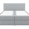 Discount Complete Set Met Boxspring En Hoofdbord + Bedbodem + Matras + Topmatras - 180 X 200 Cm - Stof - Lichtgrijs - Onan Van Ysmee Boxspringbed