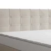 Flash Sale Complete Set Met Boxspring En Gecapitonneerd Hoofdbord + Bedbodem + Matras + Topmatras - 160 X 200 Cm - Stof - Beige - Inao Van Ysmee Boxspringbed