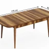 Shop Dalila Tafel, Walnoot, 178X80X72 Cm, Eettafel