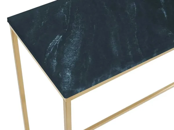 Online Design Sidetable Aretha - Marmer En Metaal - Zwart En Goudkleurig - Van Sidetable