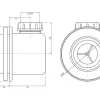 Hot Douchebak Lyros Inclusief Sifon - 1600 X 800 X 40 Mm - Antraciet Douchebak