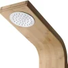 Store Douchekolom Met Massagestralen Tissia, Tropische Regen En Paneel Van Bamboe - 20 X 140 Cm Douchekolom