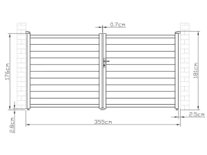 Best Sale Draaipoort Van Aluminium Antraciet - L355 X 181 Cm - Nazario Hekjes & Poorten