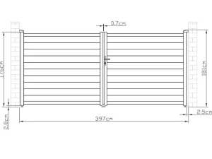 Best Sale Draaipoort Van Aluminium Antraciet - L397 X 181 Cm - Nazario Hekjes & Poorten