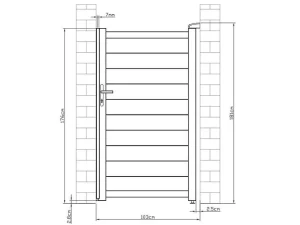 New Draaipoort Van Aluminium L103 X H181 Cm Wit - Nazario Hekjes & Poorten