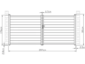 Hot Draaipoort Van Aluminium B397 X H181 Cm Wit - Nazario Hekjes & Poorten