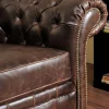 Hot Driezits- En Tweezitsbank Chesterfield Clotaire Van 100% Leer Met Lived-In Aspect Bankstel 3+2