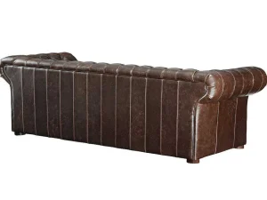 Hot Driezits- En Tweezitsbank Chesterfield Clotaire Van 100% Leer Met Lived-In Aspect Bankstel 3+2