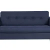 Sale Driezits Express Bedbank Van Stof Ganoa - Blauw Slaapbank Met Matras