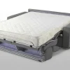 Sale Driezits Express Slaapbank Van Stof Vizir - Grijs - Slaapafmeting Met Brede Latten 140 Cm - Matras 18 Cm Speciale Modellen Zitbanken & Fauteuils