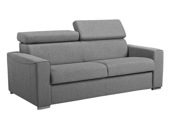 Best Sale Driezits Express-Bedbank Van Stof Vizir - Grijs - Slaapafmeting 140 Cm Speciale Modellen Zitbanken & Fauteuils