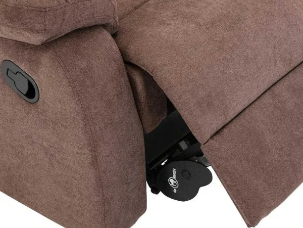Best Driezits Relaxbank Van Stof Tolzano - Donkerbruin Relaxbanken Met Manuele Relaxfunctie